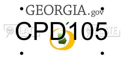 CPD105 Georgia License Plate