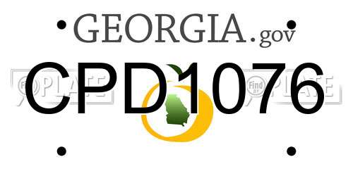 CPD1076 Georgia License Plate