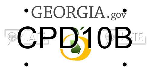 CPD10B Georgia License Plate