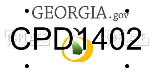 CPD1402 Georgia License Plate