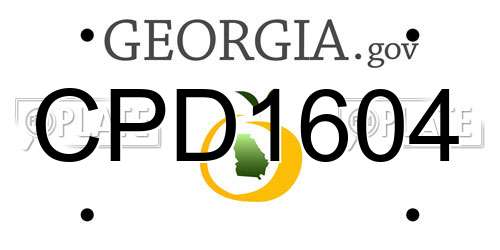 CPD1604 Georgia License Plate