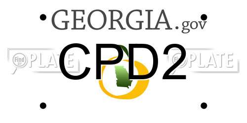 CPD2 Georgia License Plate
