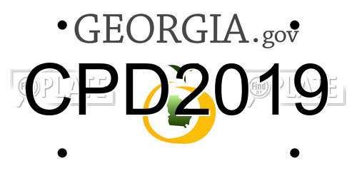 CPD2019 Georgia License Plate