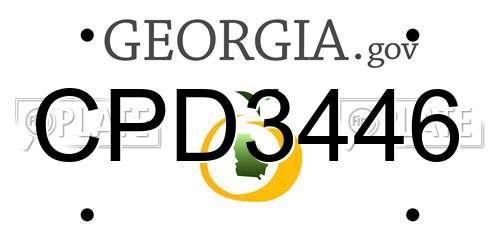 CPD3446 Georgia License Plate