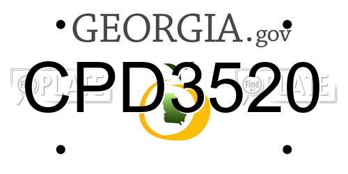 CPD3520 Georgia License Plate