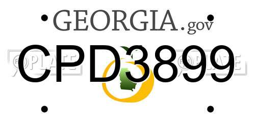 CPD3899 Georgia License Plate
