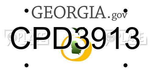 CPD3913 Georgia License Plate