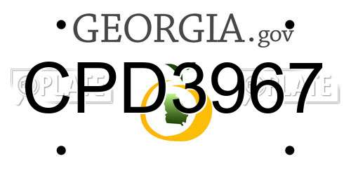 CPD3967 Georgia License Plate