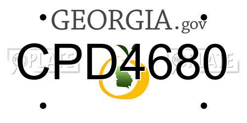 CPD4680 Georgia License Plate