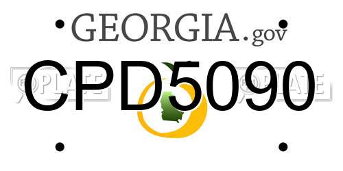 CPD5090 Georgia License Plate