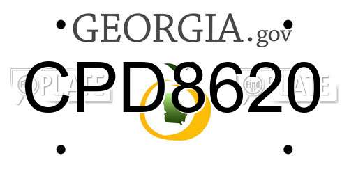 CPD8620 Georgia License Plate