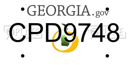 CPD9748 Georgia License Plate