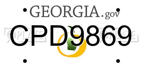 CPD9869 Georgia License Plate
