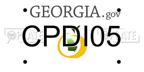 CPDI05 Georgia License Plate