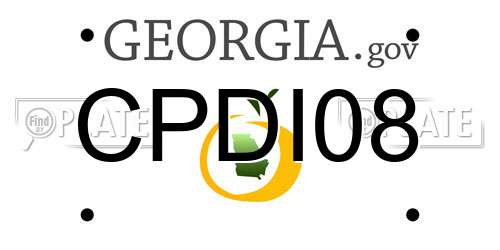 CPDI08 Georgia License Plate
