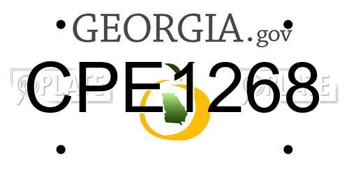 CPE1268 Georgia License Plate