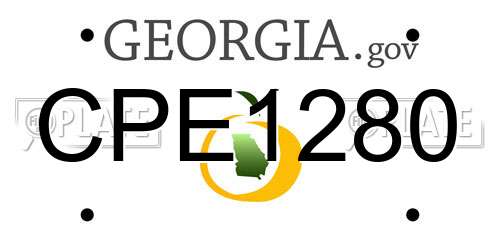 CPE1280 Georgia License Plate