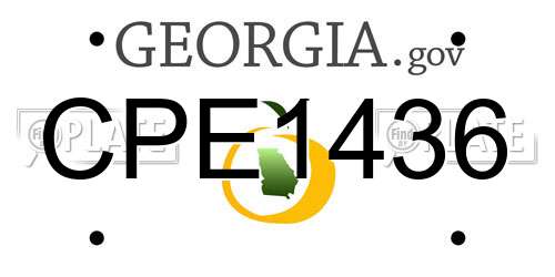 CPE1436 Georgia License Plate