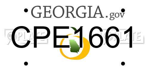 CPE1661 Georgia License Plate