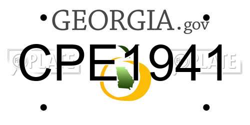 CPE1941 Georgia License Plate