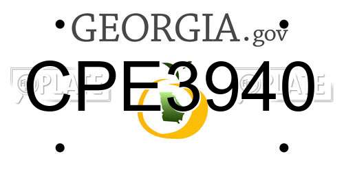 CPE3940 Georgia License Plate