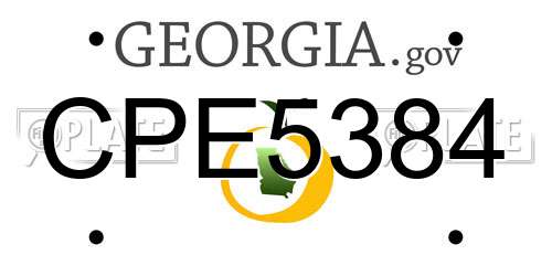 CPE5384 Georgia License Plate