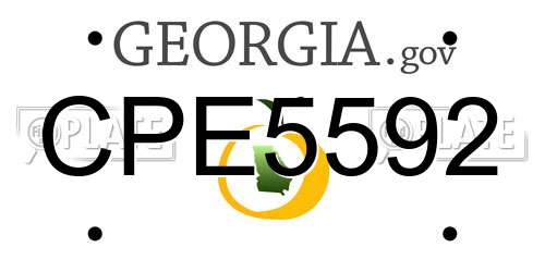 CPE5592 Georgia License Plate