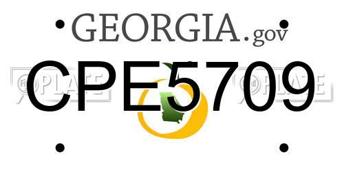 CPE5709 Georgia License Plate