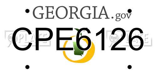 CPE6126 Georgia License Plate