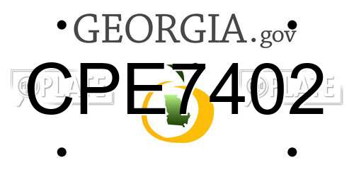 CPE7402 Georgia License Plate