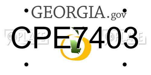 CPE7403 Georgia License Plate