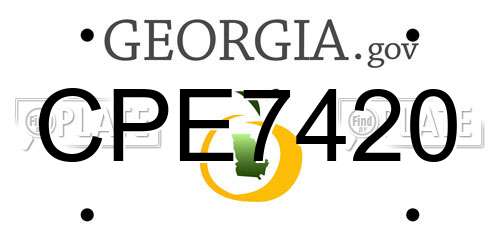 CPE7420 Georgia License Plate