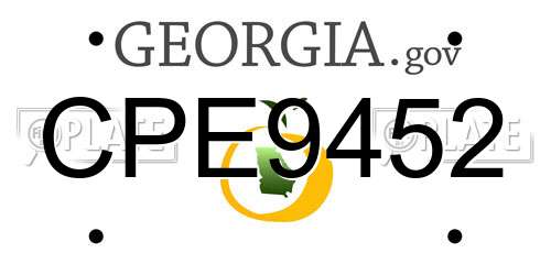 CPE9452 Georgia License Plate