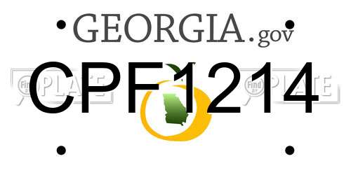 CPF1214 Georgia License Plate
