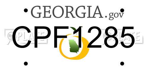 CPF1285 Georgia License Plate