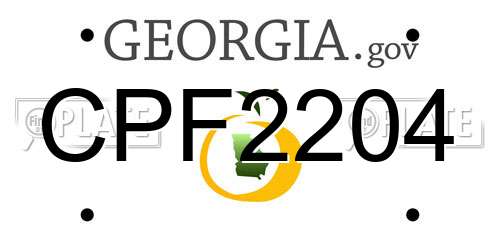 CPF2204 Georgia License Plate