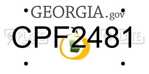 CPF2481 Georgia License Plate