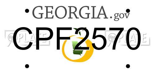 CPF2570 Georgia License Plate
