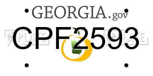 CPF2593 Georgia License Plate
