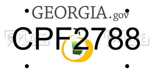 CPF2788 Georgia License Plate