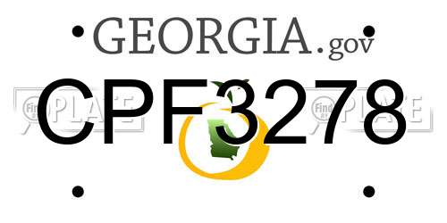 CPF3278 Georgia License Plate