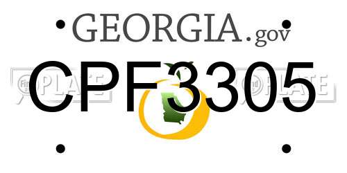 CPF3305 Georgia License Plate