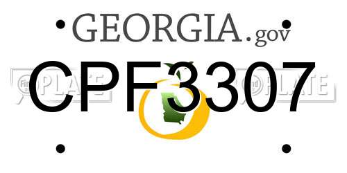 CPF3307 Georgia License Plate