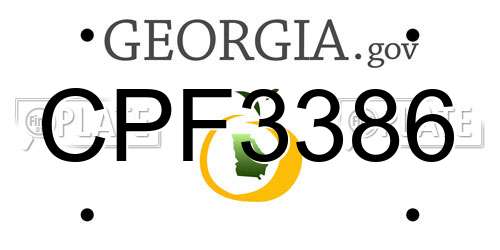 CPF3386 Georgia License Plate