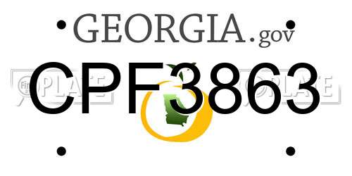 CPF3863 Georgia License Plate