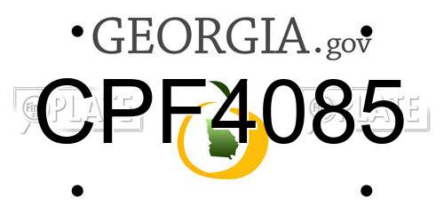 CPF4085 Georgia License Plate