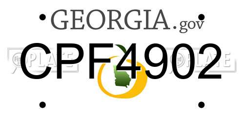CPF4902 Georgia License Plate
