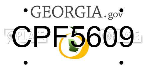 CPF5609 Georgia License Plate