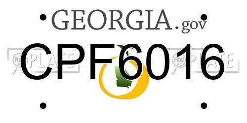 CPF6016 Georgia License Plate