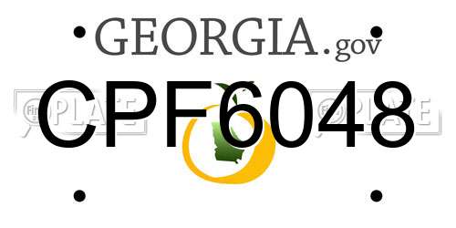 CPF6048 Georgia License Plate